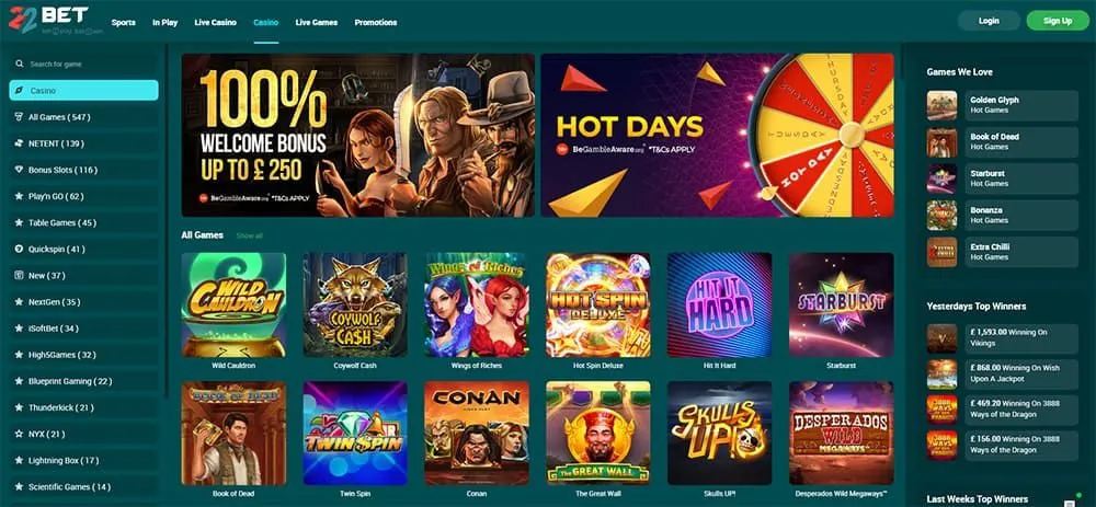 Casino 22Bet